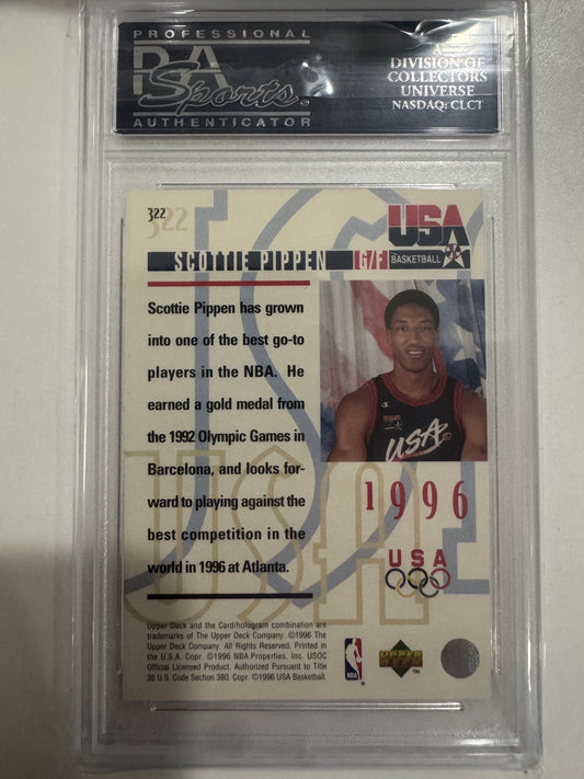 1995 Upper Deck #322 Scottie Pippen USA Basketball 1996 Olympics PSA 10 GEM MT