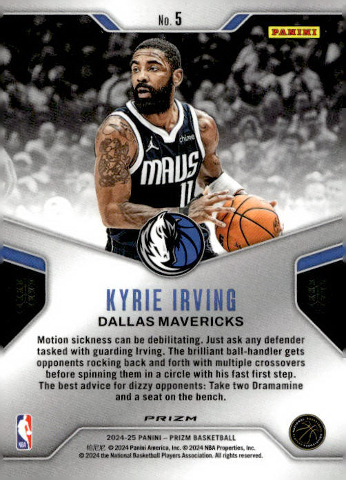 Kyrie Irving 2024-25 Panini Prizm Basketball Dominance #5 - Dallas Mavericks