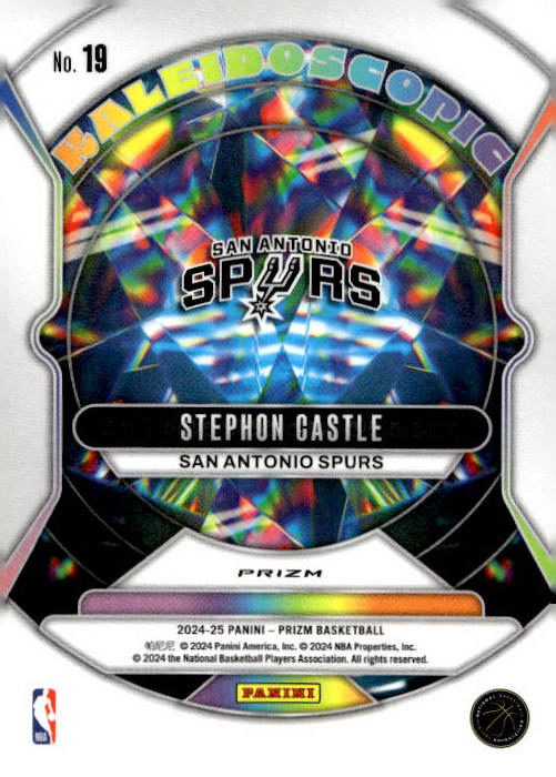 Stephon Castle 2024-25 Panini Prizm Basketball Kaleidoscopic #19 RC - San Antonio Spurs
