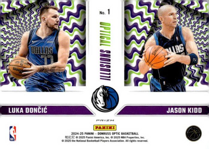 Luka Dončić / Jason Kidd 2024-25 Panini Donruss Optic Basketball Illusions #1 - Dallas Mavericks