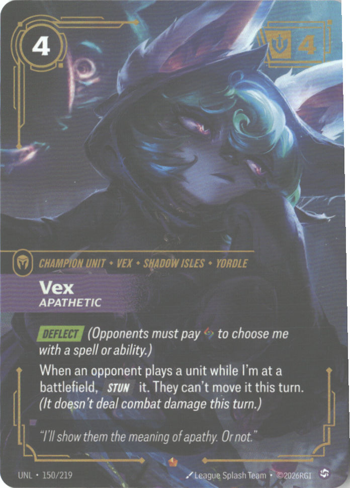 Vex, Apathetic
