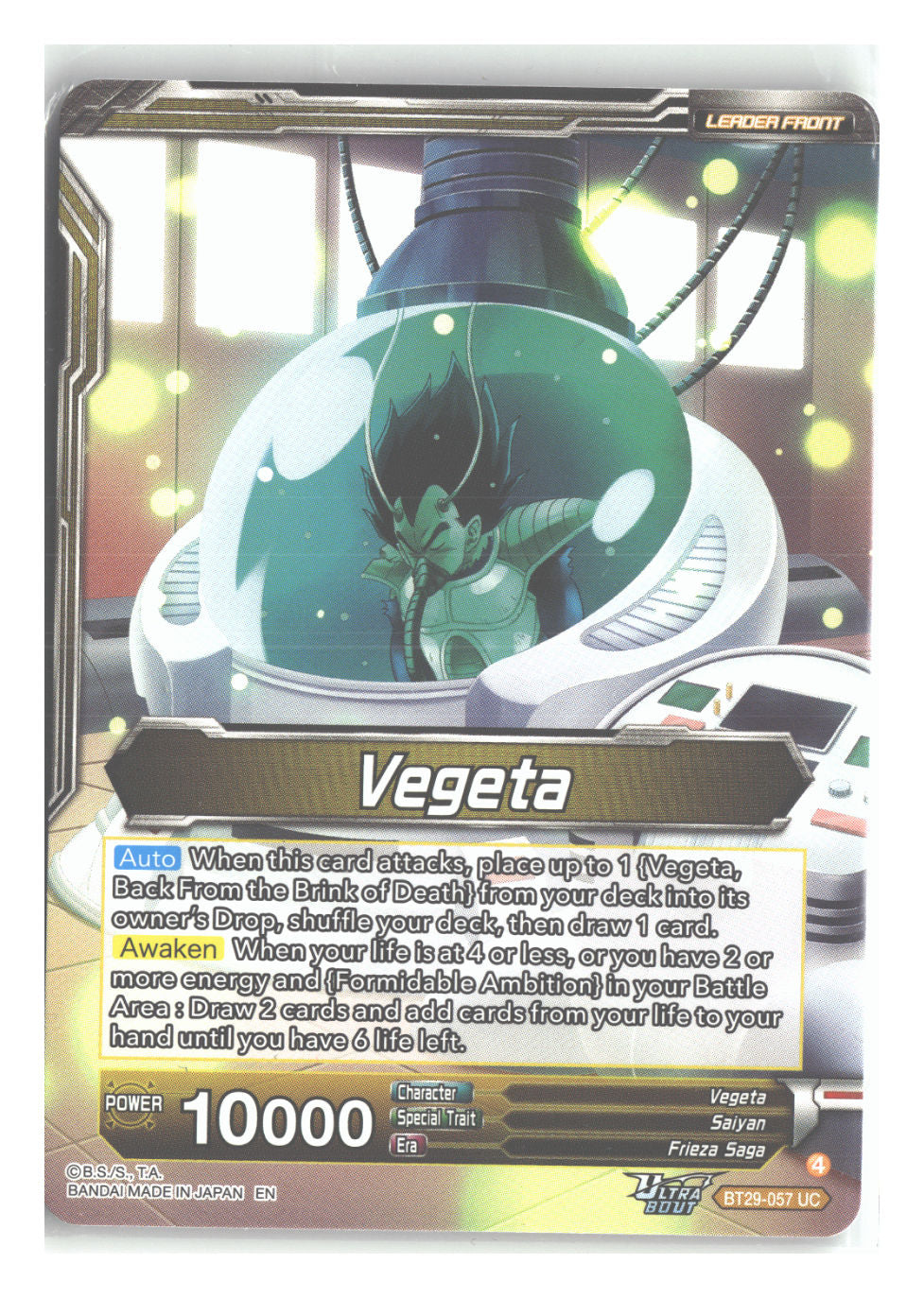 Vegeta // Vegeta, Warrior Race Pride (Back)