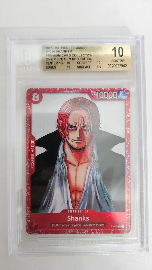 Shanks P Promo — BGS 10 Pristine (One Piece Film RED Premium Collection)