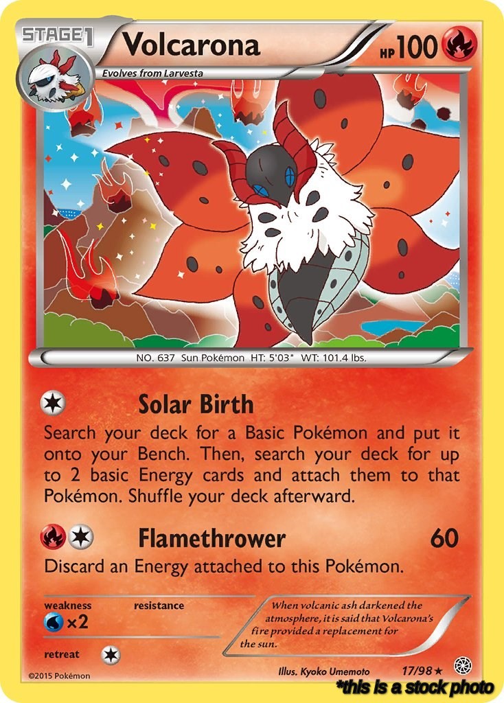 Holo Rare Volcarona (17) [17/98 Lightly Played ]