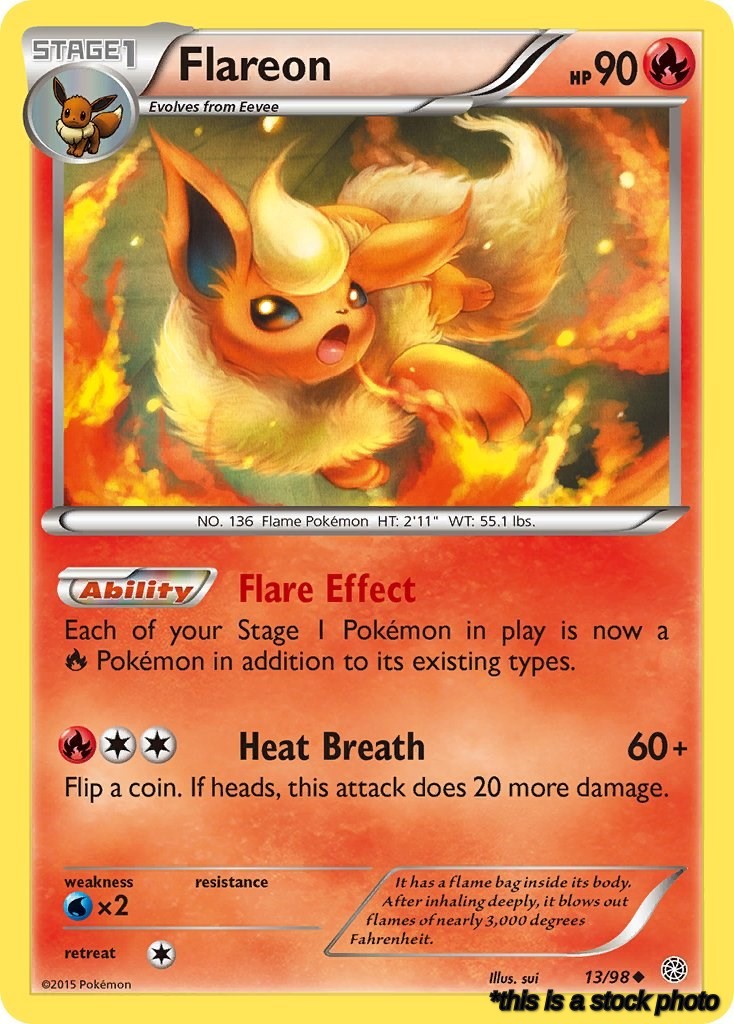 Normal Flareon [13/98 Lightly Played ]