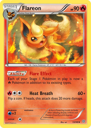 Uncommon Flareon [13/98 Near Mint ]