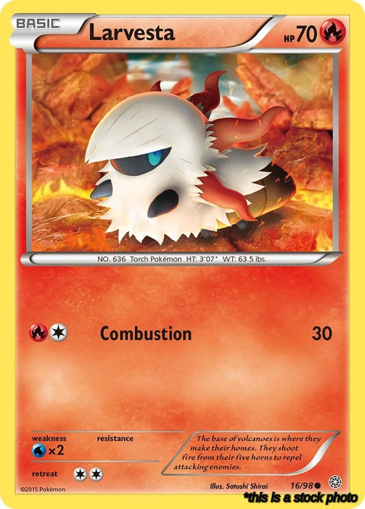 Reverse Holofoil Larvesta [16/98 Near Mint ]