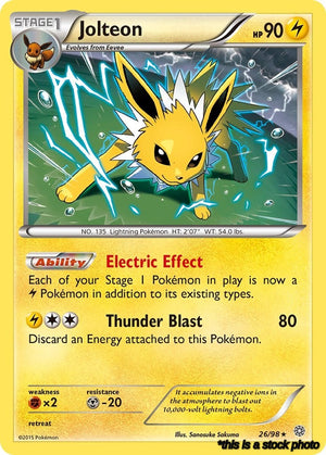 26/98 Jolteon Holo Rare Holofoil