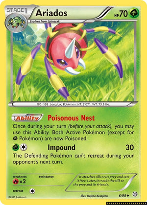 Uncommon Ariados [6/98 Near Mint ]