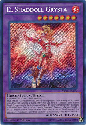 1st Edition El Shaddoll Grysta [MP15-EN160 Near Mint] Secret Rare