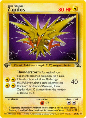Rare Zapdos (30) [30/62 Lightly Played ]