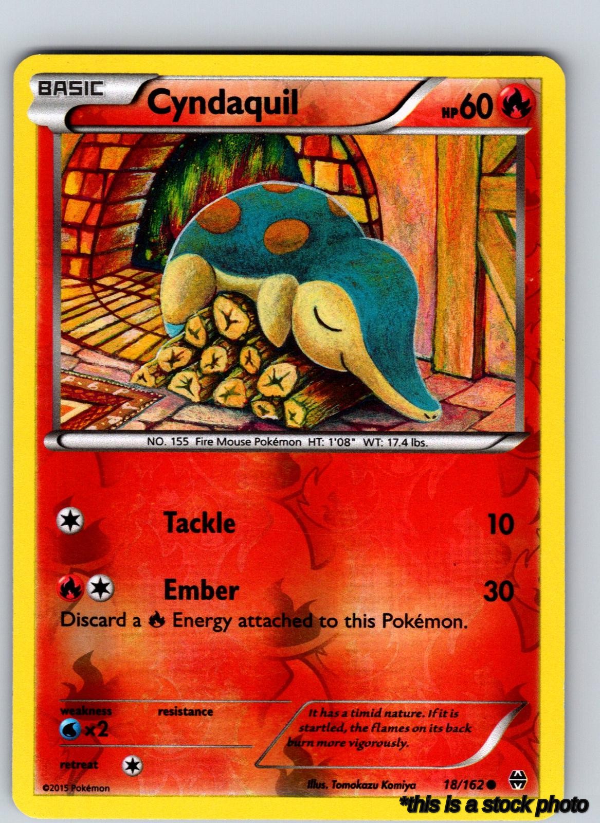 Reverse Holofoil Cyndaquil [18/162 Near Mint ]