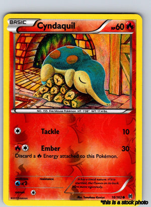Reverse Holofoil Cyndaquil [18/162 Near Mint ]