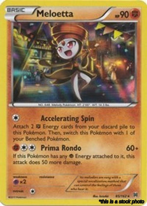 Holofoil Meloetta [85/162 Moderately Played ]