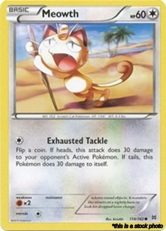Normal Meowth [114/162 Lightly Played ]