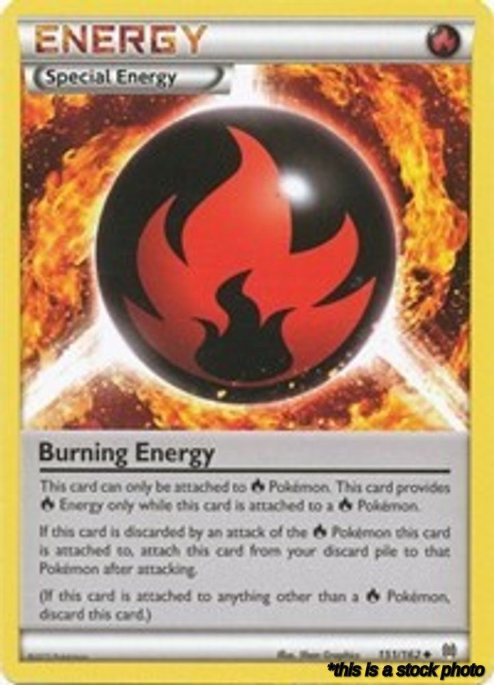 Reverse Holofoil Burning Energy [151/162 Lightly Played ]