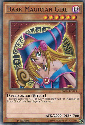 1st Edition Dark Magician Girl (A) [YGLD-ENA04 Near Mint] Common / Short Print