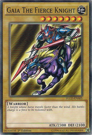 1st Edition Gaia The Fierce Knight [YGLD-ENA05 Near Mint] Common / Short Print