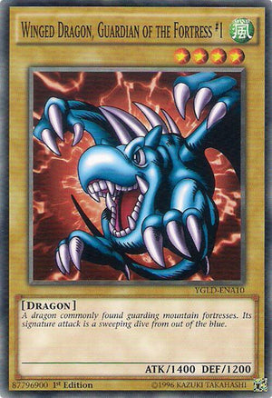 1st Edition Winged Dragon, Guardian of the Fortress #1 [YGLD-ENA10 Moderately Played] Common / Short Print