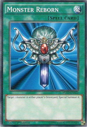 1st Edition Monster Reborn (A) [YGLD-ENA23 Lightly Played] Common / Short Print