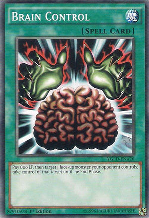 1st Edition Brain Control [YGLD-ENA26 Moderately Played] Common / Short Print