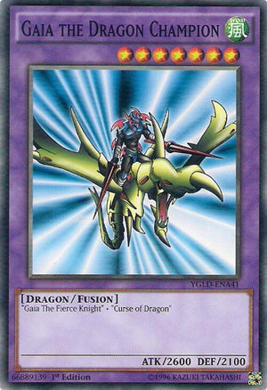 1st Edition Gaia the Dragon Champion [YGLD-ENA41 Near Mint] Common / Short Print