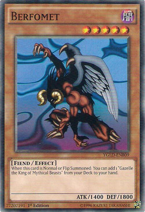 1st Edition Berfomet [YGLD-ENB09 Moderately Played] Common / Short Print