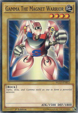 1st Edition Gamma The Magnet Warrior [YGLD-ENB13 Moderately Played] Common / Short Print