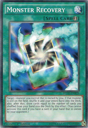 1st Edition Monster Recovery (B) [YGLD-ENB29 Moderately Played] Common / Short Print