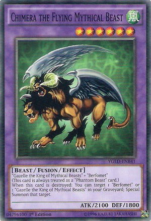 1st Edition Chimera the Flying Mythical Beast [YGLD-ENB41 Moderately Played] Common / Short Print