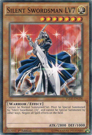 1st Edition Silent Swordsman LV7 [YGLD-ENC06 Moderately Played] Common / Short Print