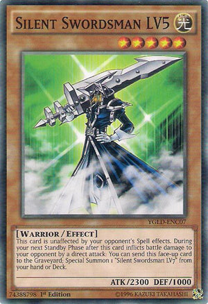 1st Edition Silent Swordsman LV5 [YGLD-ENC07 Lightly Played] Common / Short Print