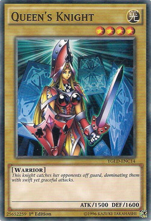 1st Edition Queen's Knight (C) [YGLD-ENC14 Moderately Played] Common / Short Print