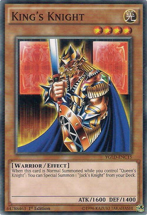 1st Edition King's Knight (C) [YGLD-ENC15 Moderately Played] Common / Short Print