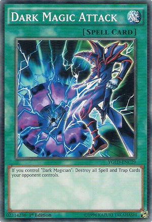1st Edition Dark Magic Attack [YGLD-ENC29 Moderately Played] Common / Short Print