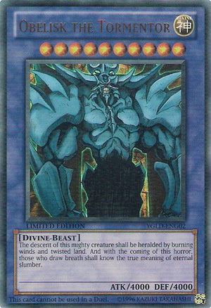 Limited Obelisk the Tormentor [YGLD-ENG02 Lightly Played] Ultra Rare