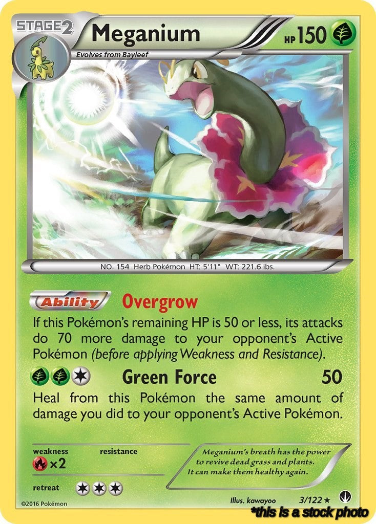 Holo Rare Meganium [3/122 Lightly Played ]
