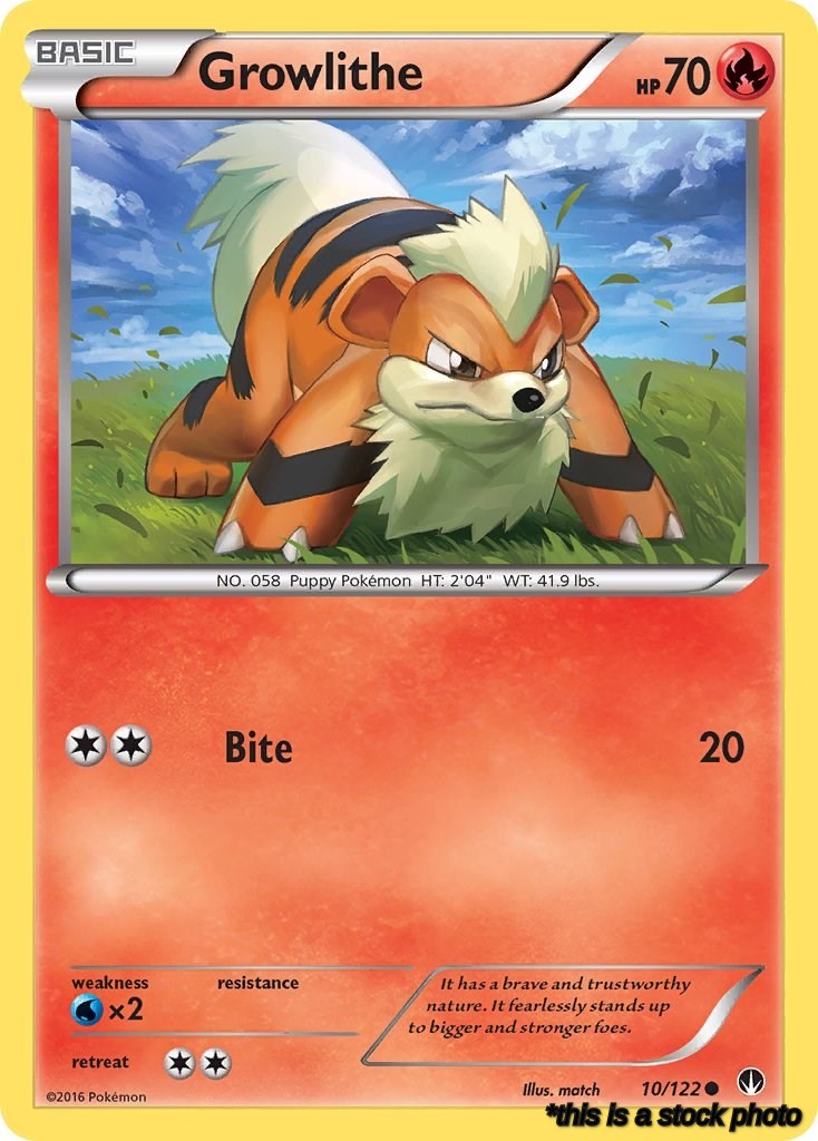 Normal Growlithe [10/122 Near Mint ]