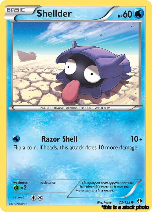 Normal Shellder (22) [22/122 Near Mint ]