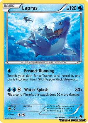 Reverse Holofoil Lapras [28/122 Lightly Played ]