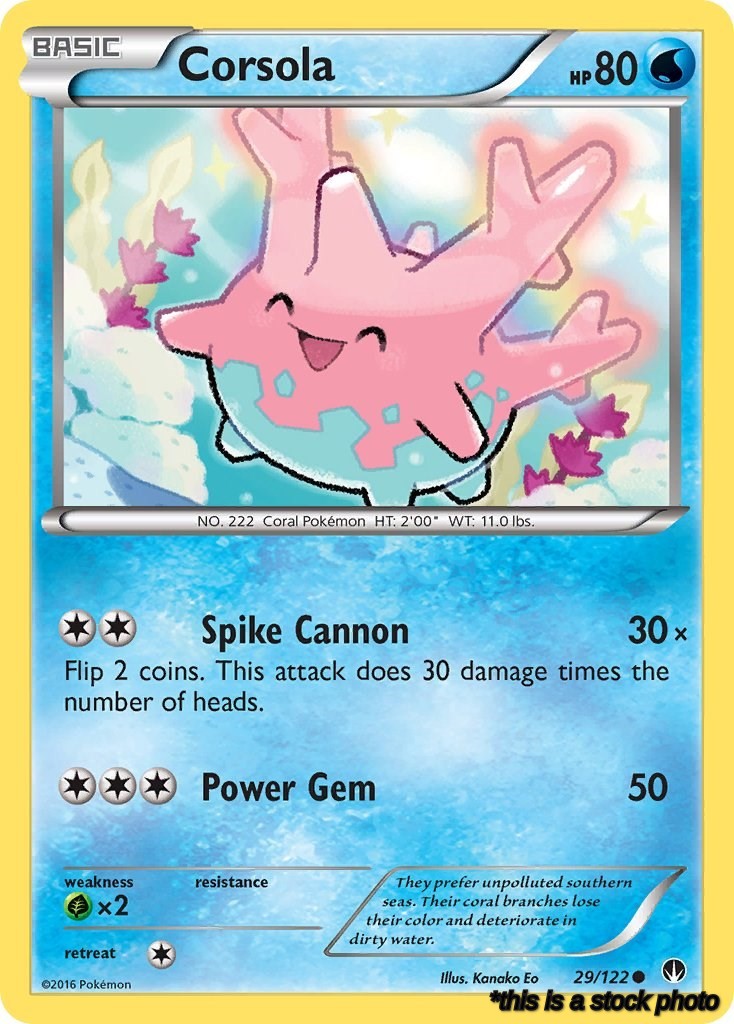Normal Corsola [29/122 Near Mint ]