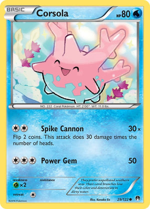 Common Corsola [29/122 Near Mint ]