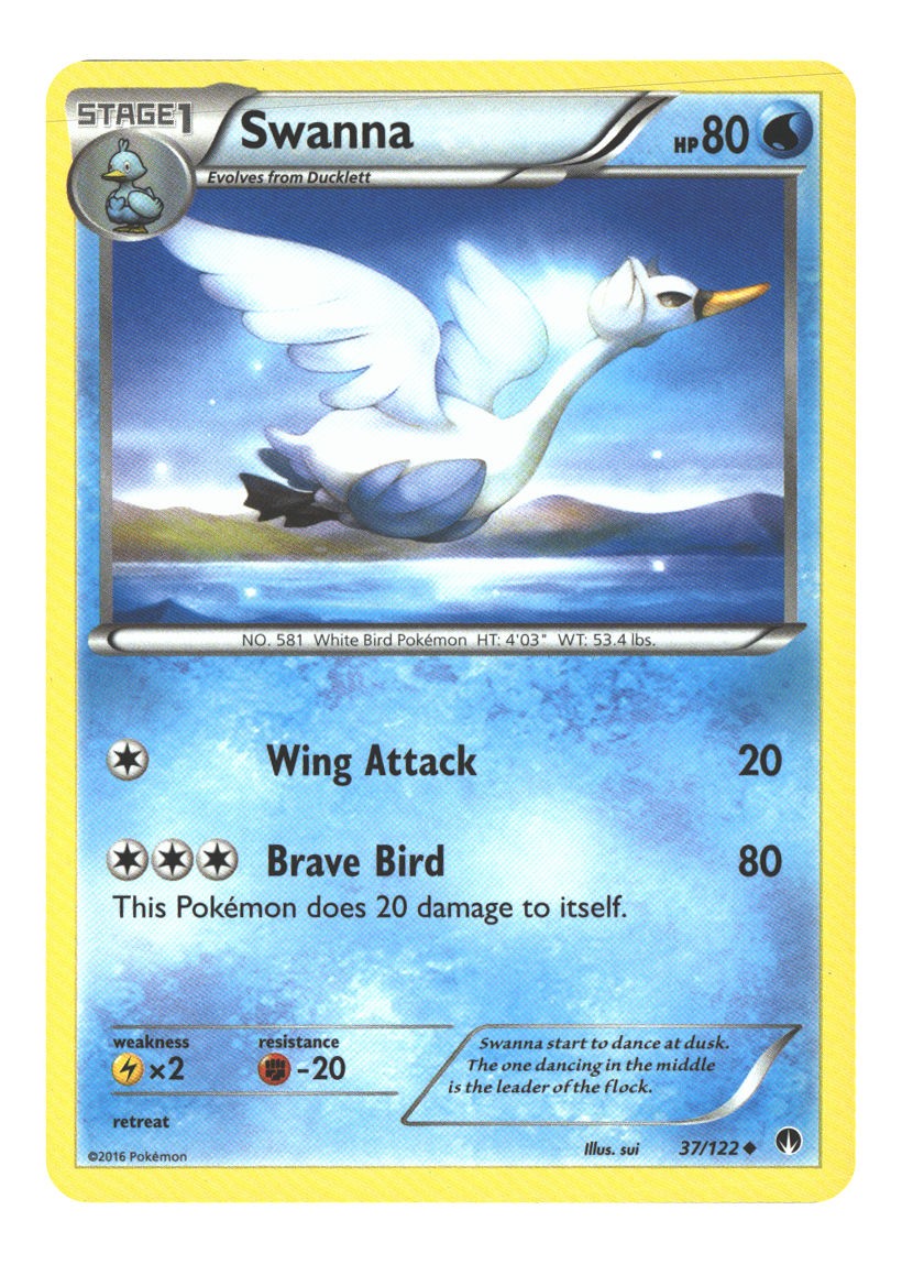 37/122 Swanna Uncommon Normal