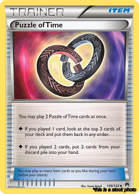 Reverse Holofoil Puzzle of Time [109/122 Lightly Played ]