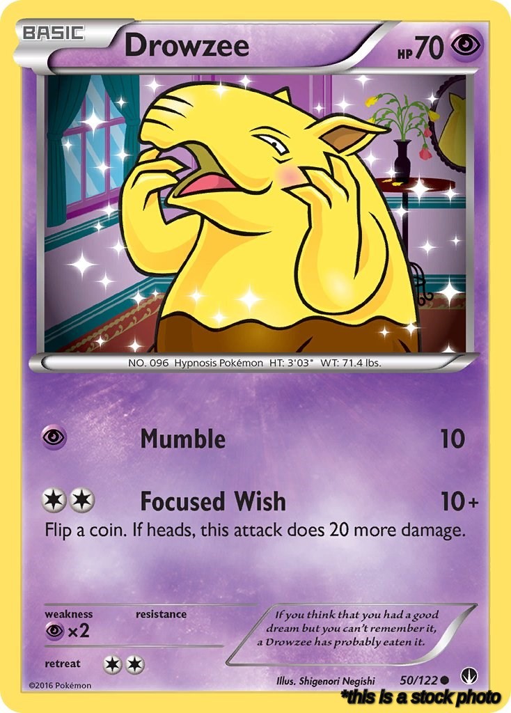 Reverse Holofoil Drowzee [50/122 Near Mint ]