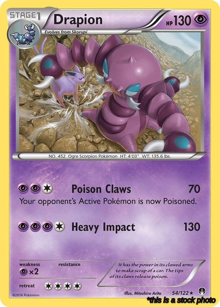 Rare Drapion [54/122 Lightly Played ]