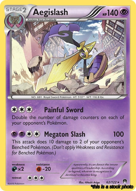 Holofoil Aegislash [62/122 Lightly Played ]
