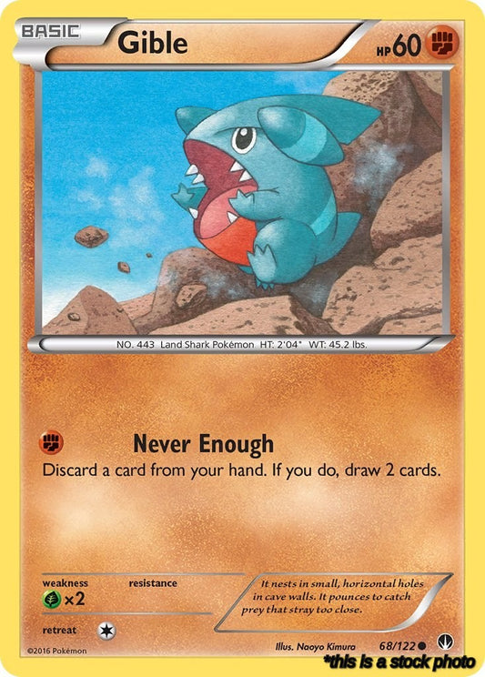 Common Gible [68/122 Near Mint ]