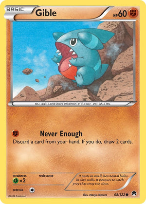 Common Gible [68/122 Near Mint ]