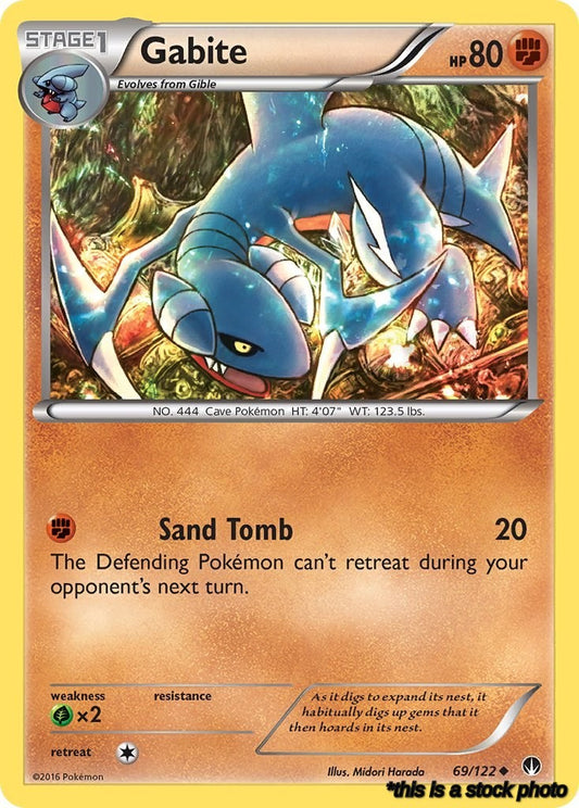 Reverse Holofoil Gabite [69/122 Lightly Played ]